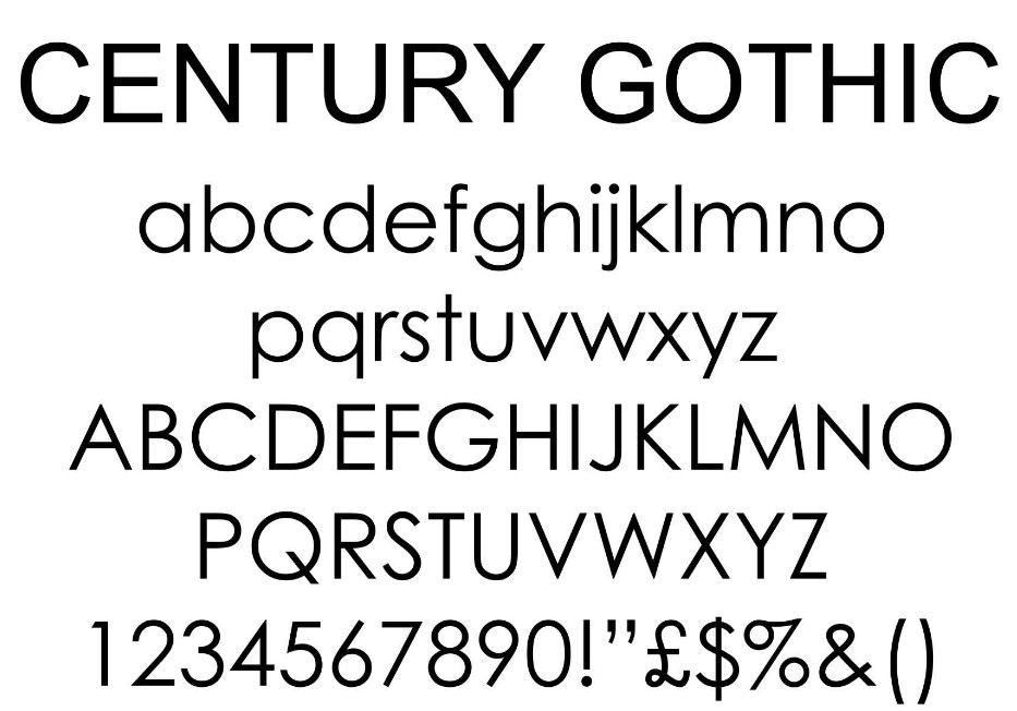 century gothic bold download free mac